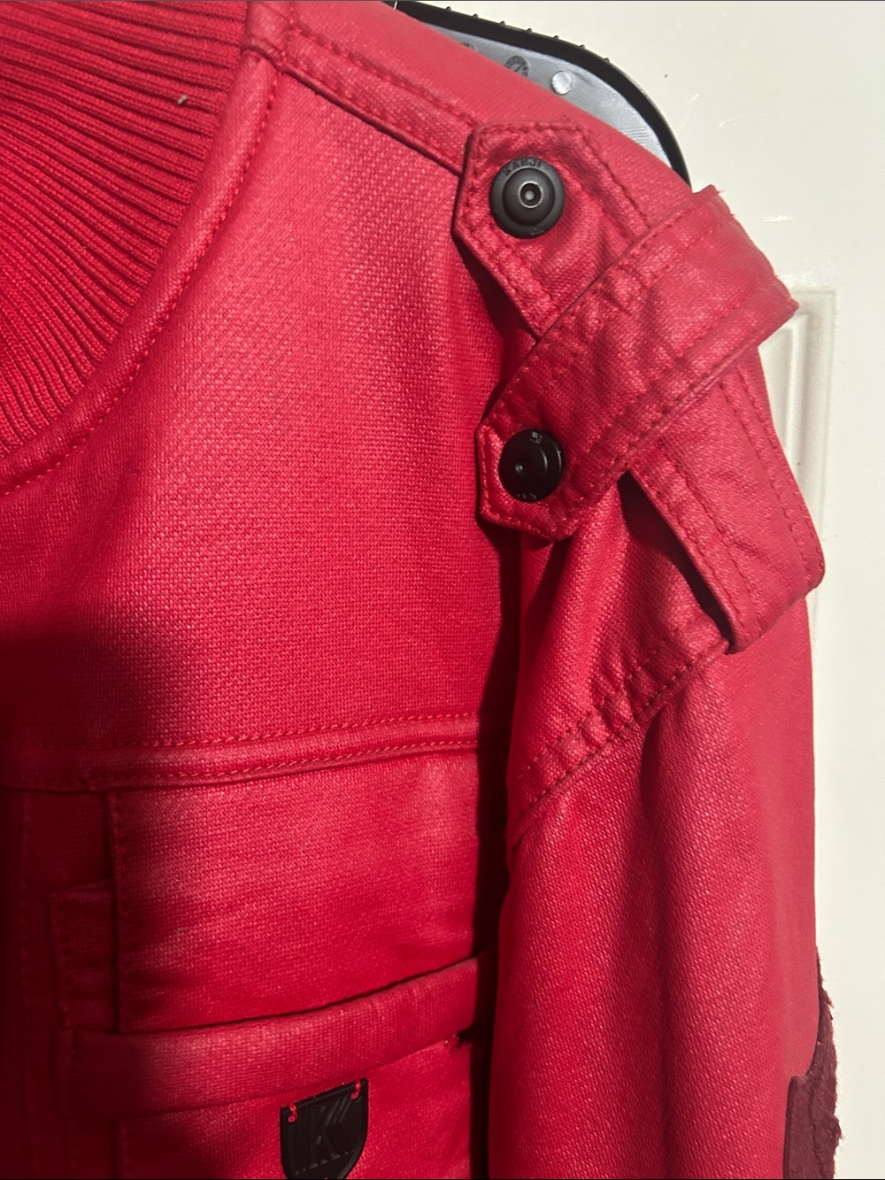 Red Utility Jacket with Multiple Pocket Details men not women’s OLI - Picture 6 of 7